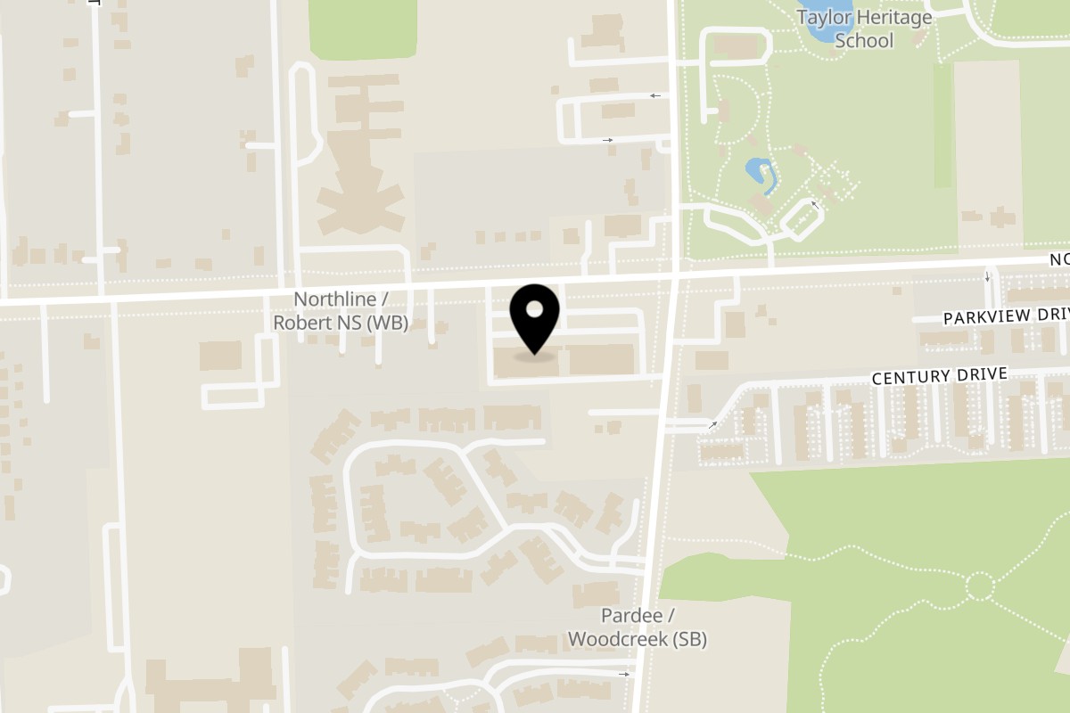 Map showing the location of Mancino's of Taylor on 22765 Northline Rd in Taylor